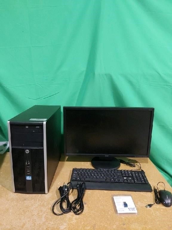 HP Compaq 6200 Pro MT PC - Intel Core i5, 8 GB ram, 1 TB HDD, Acer V243H monitor