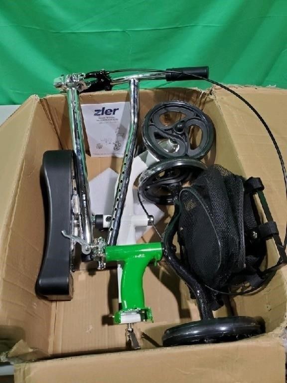 Zler Deluxe Steerable Knee Walker/ Crutch Alternative.