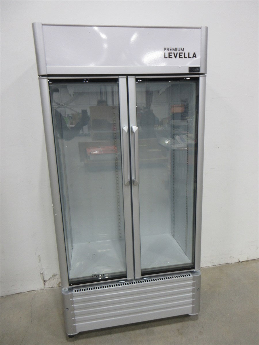 PREMIUM LEVELLA 16 CU' REFRIGERATOR FRIDGE MERCHANDISING COMMERCIAL GLASS DOOR 35.4