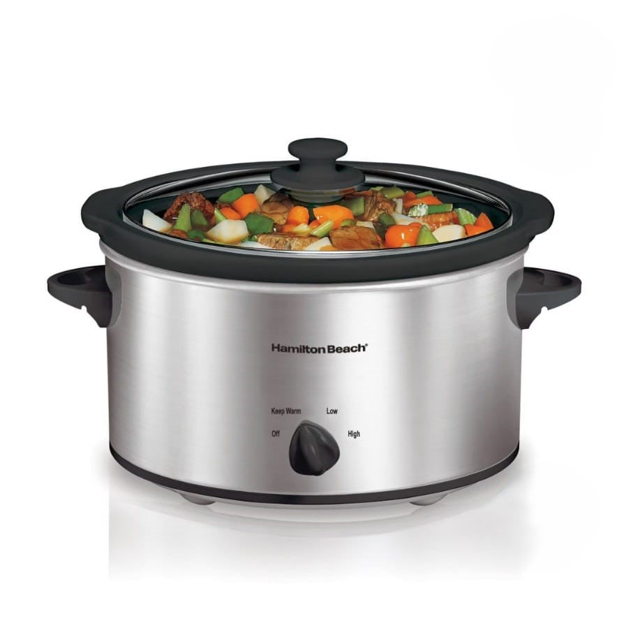 Hamilton Beach 4 Quart Oval Slow Cooker 33140VCR, 4 Quarts