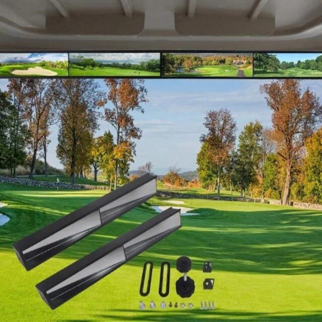 WLOOD Golf Cart Mirror,Universal 4 Panel Mirror fits Golf Carts EZGO