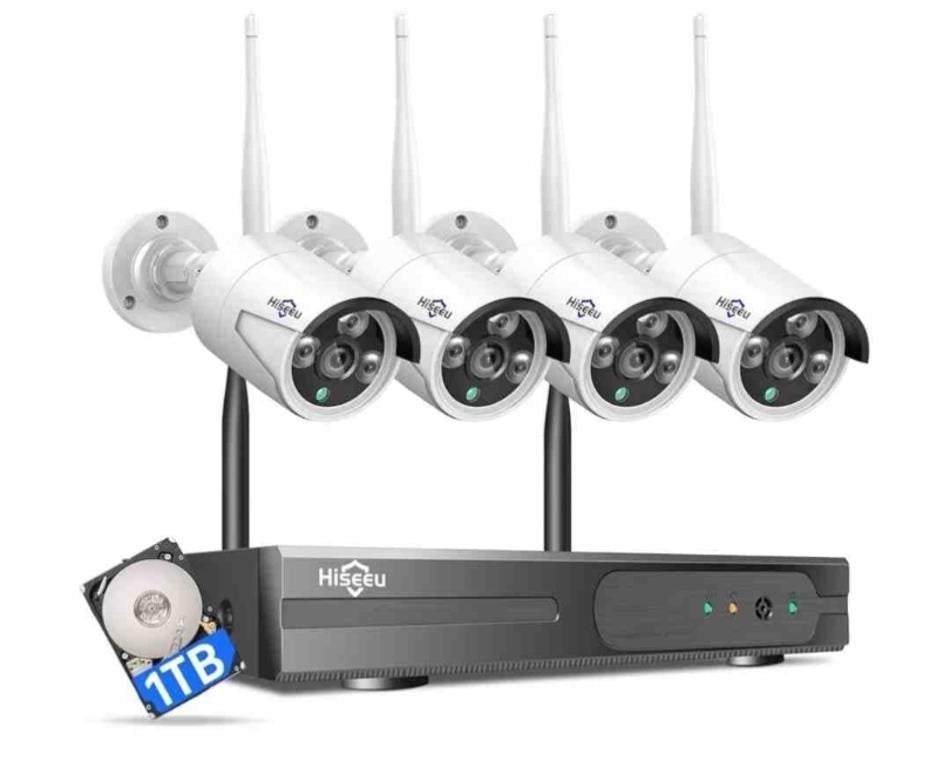 Hiseeu Expandable 10CH,2K Wireless Security Camera