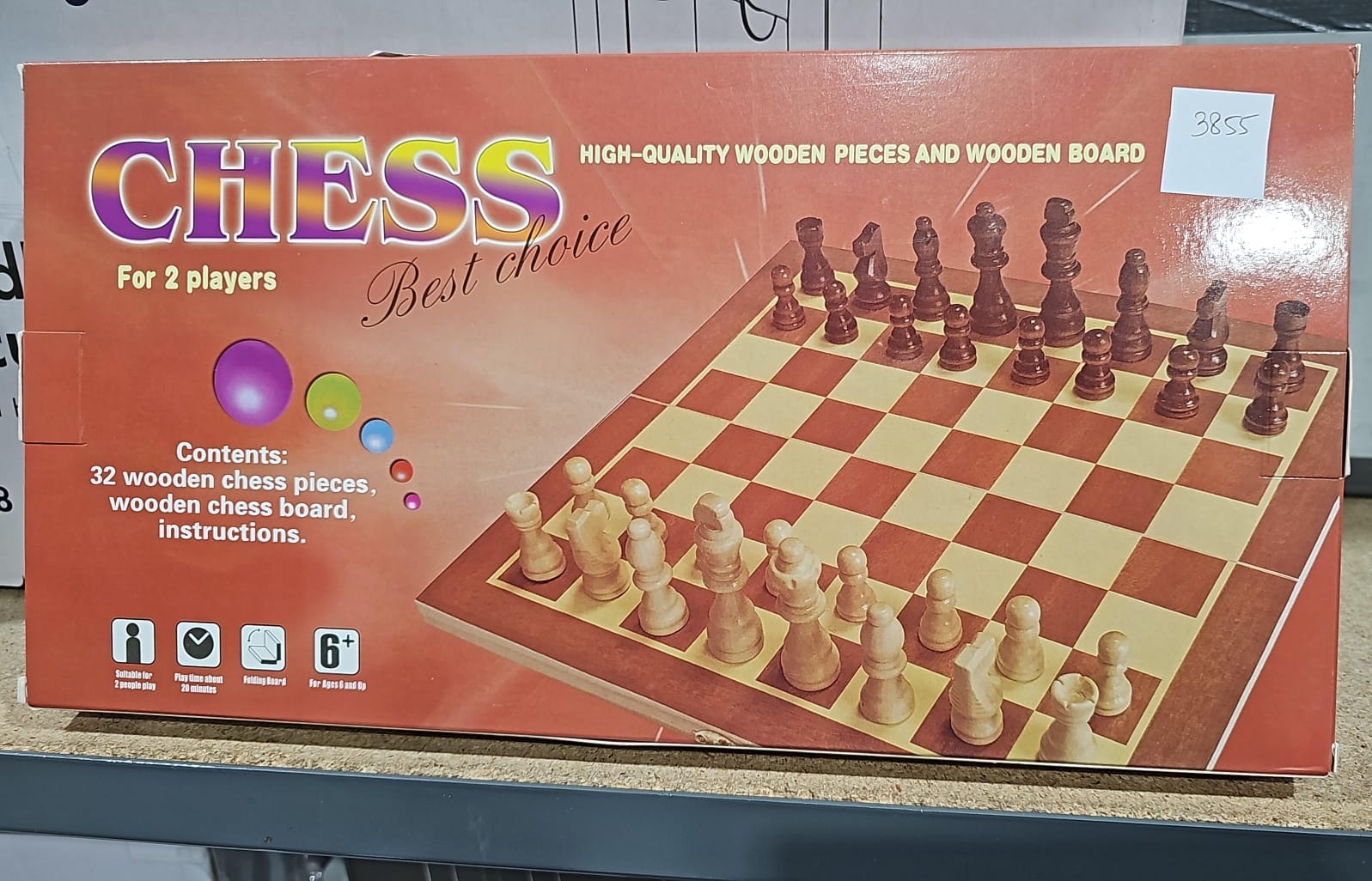 Gambit chess board wooden board