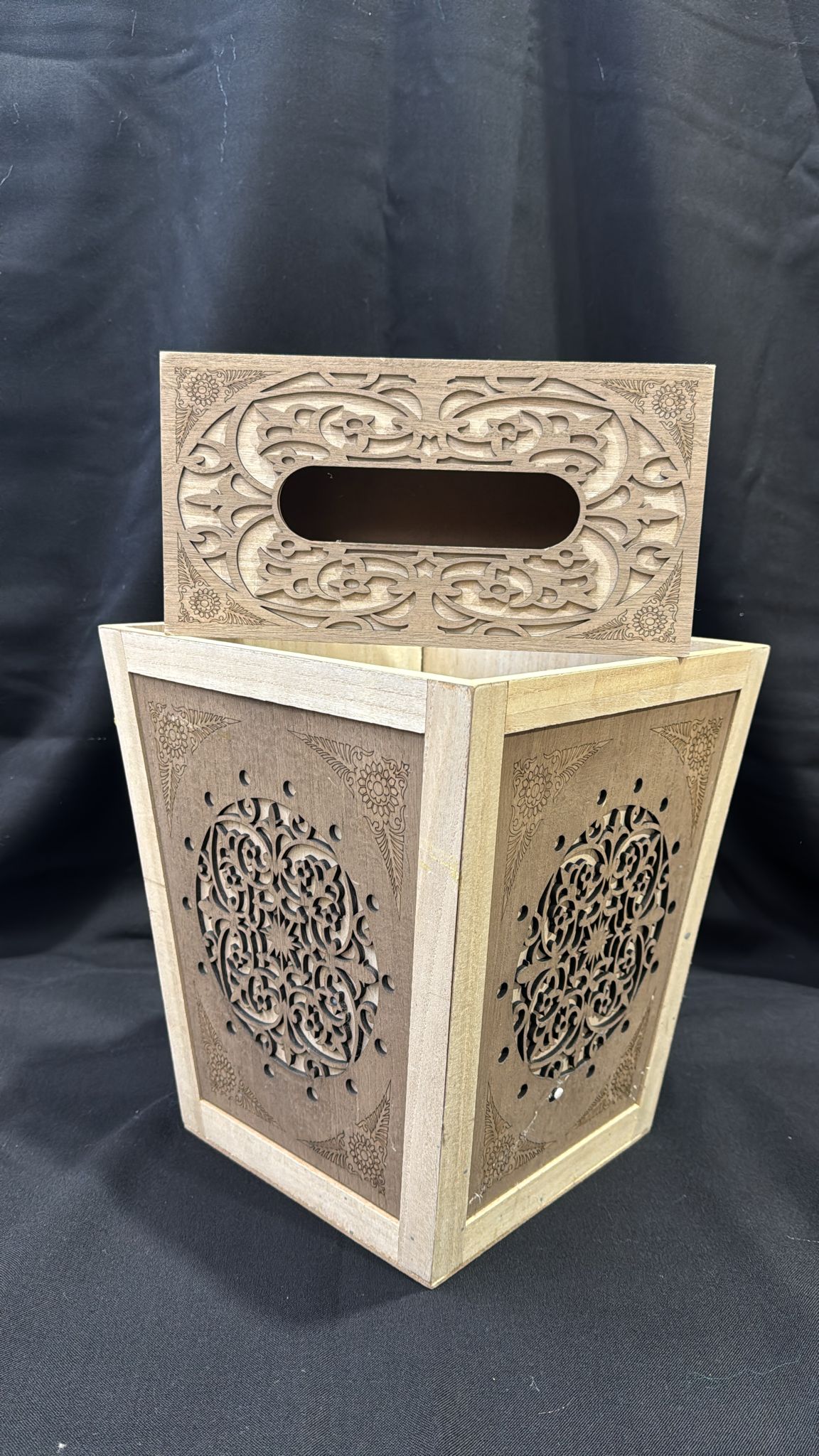 Trash Bin + Tissue Box Set(2Pcs)