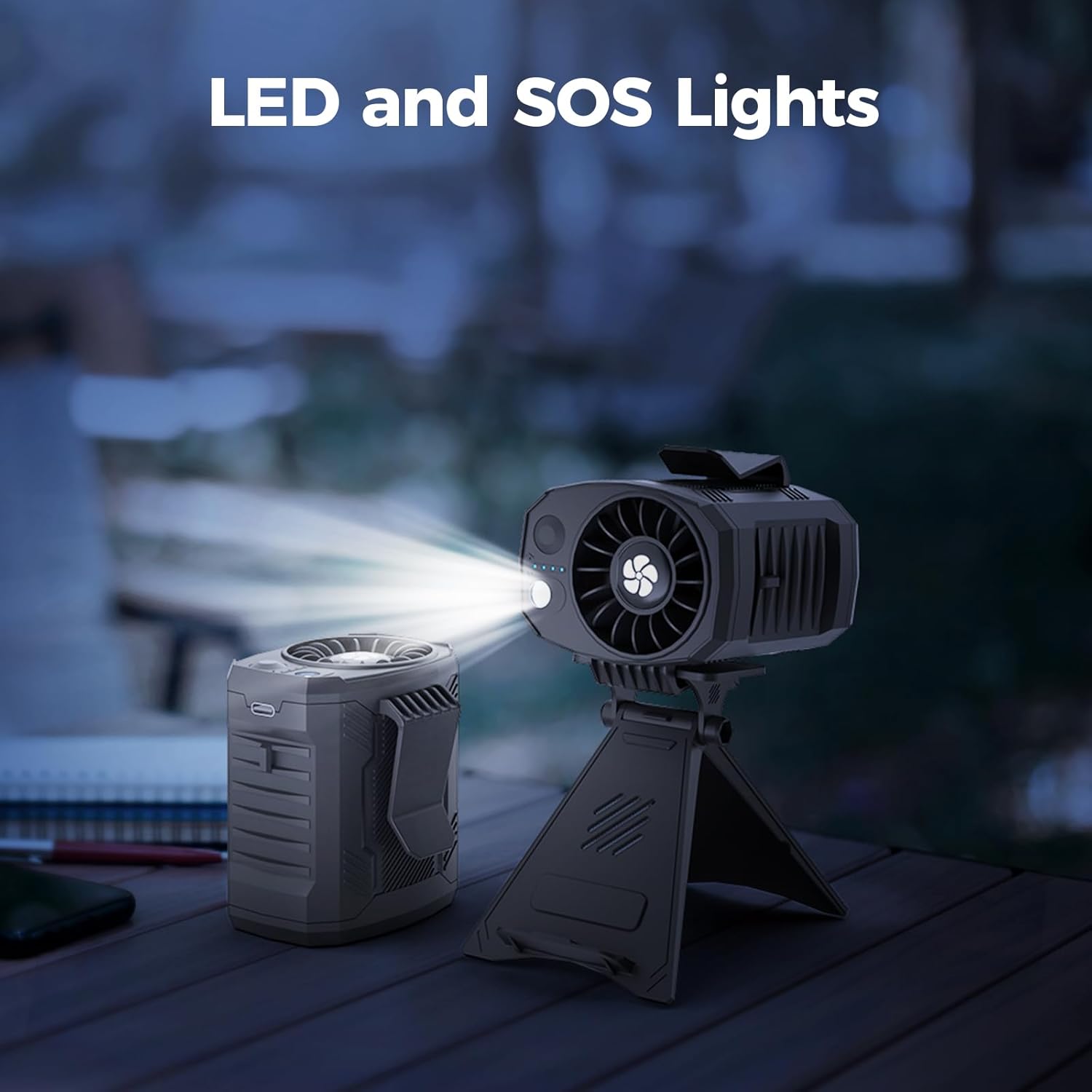 4-in-1 Portable Fan: Waist/Neck/Desk Multi-Use