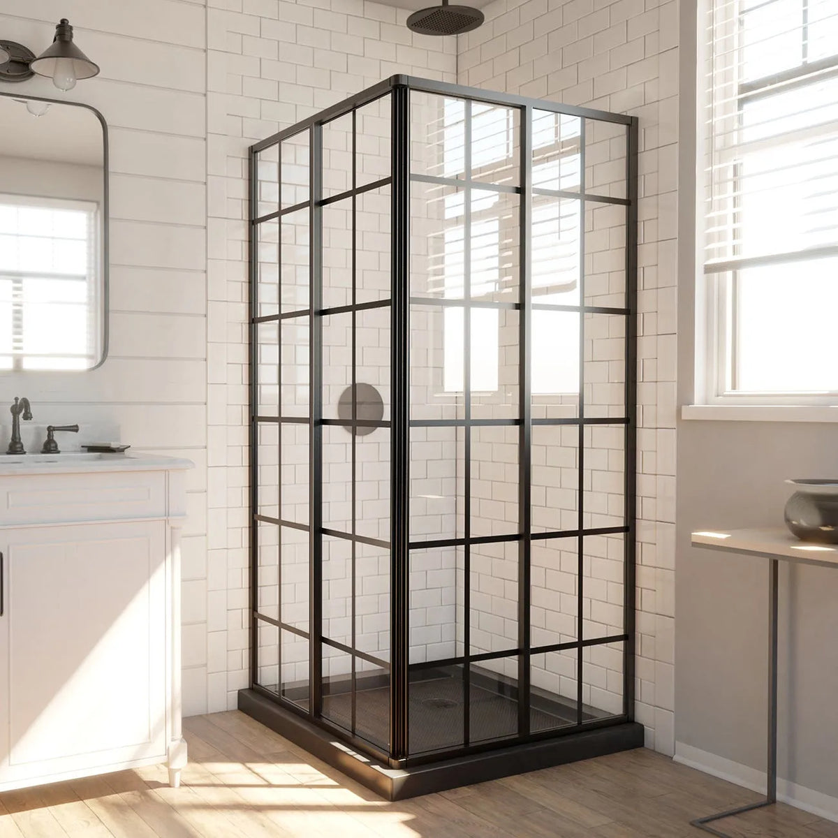 DreamLine French Corner 34 1/2 in. D x 34 1/2 in. W x 72 in.