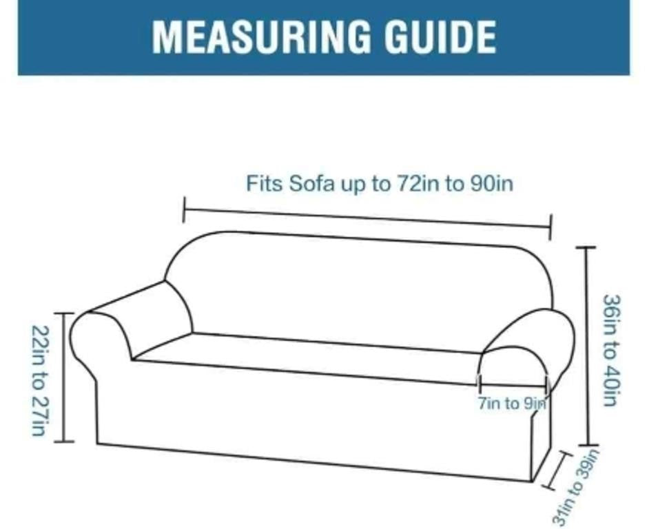 H.VERSAILTEX 1 Peice Stretch Velvet Sofa Cover, 72"-90", Sea Grass |