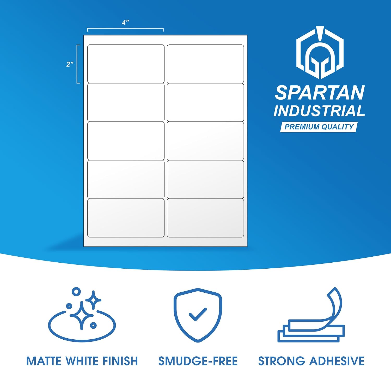 Spartan Industrial 4" X 2" Printable Shipping Address Labels, Template R019