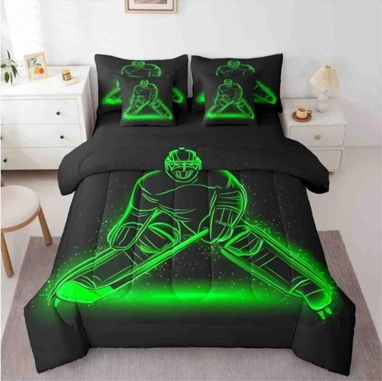 Erosebridal Ice Hockey 7 Piece Bedding Set Full