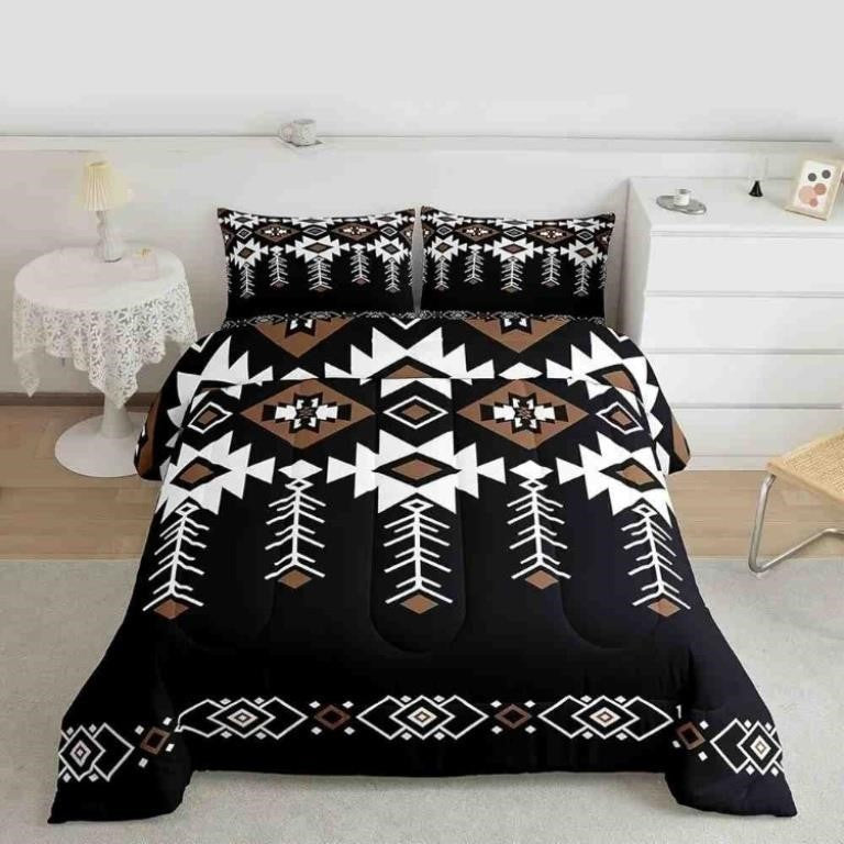 Erosebridal 3 Piece Rustic Western King Bedding Set