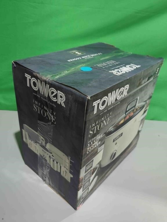 Tower T16032PEB Infinity Stone 3.5L Slow Cooker - Cream