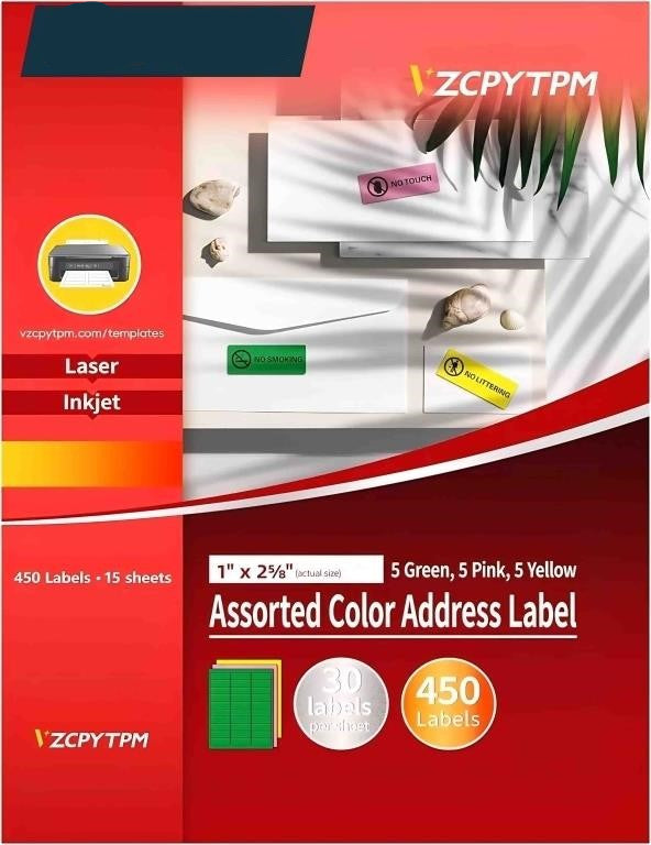 VZCPYTPM Printable Address Labels