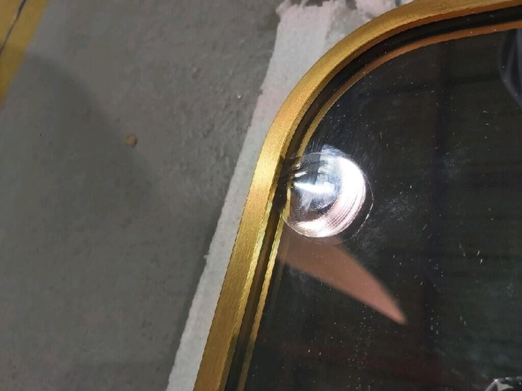 TETOTE 40x30 Inch Gold Bathroom Mirror