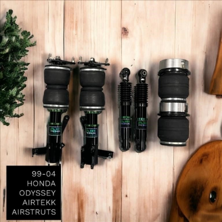 AirTekk Engineering Honda Pilot Airstruts, 99-04 Honda Odyssey, Front Airstruts With Bellows And Camber Plates