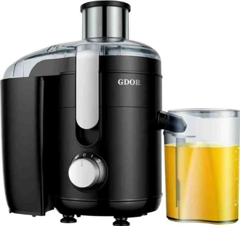 Juicer with Titanium Enhanced Cut Disc, GDOR Dual Speeds Centrifugal Extractor Machines