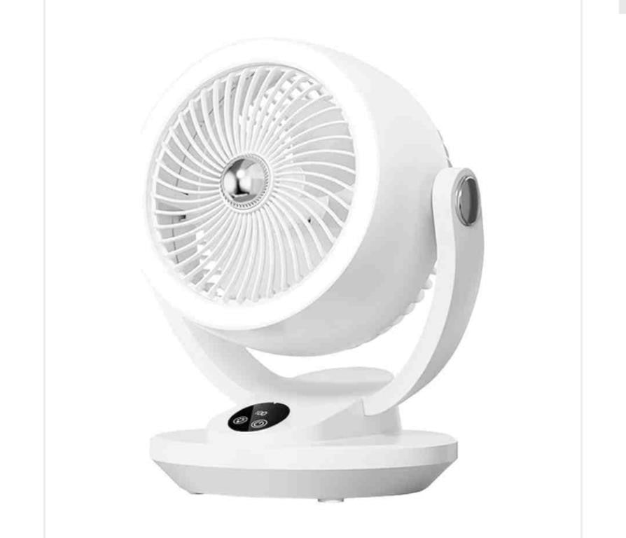 SEASAND Desk Fan, Air Circulator Fans, 5 Speeds Desk Fan 2000mAh Rechargeable Battery