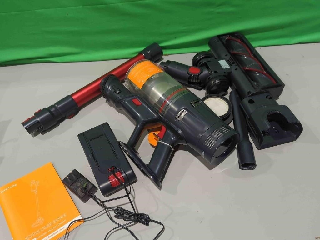 Inteture Cordless Vacuum Cleaner, 600W 50Kpa Self-Standing Vacuum Cleaners with 65min Detachable Battery, Stick Vacuum with Touch Display, Wall Mount Charging, Handheld Vacuums for Hard Floor Carpet Model BP20