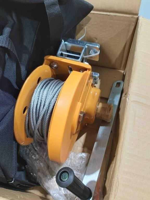 Peakworks confined Space Kit V845179065 - Replacement 65' Man Winch With 3/16" (5MM) Cable and Swivel Hook, Model: MW-13401-65