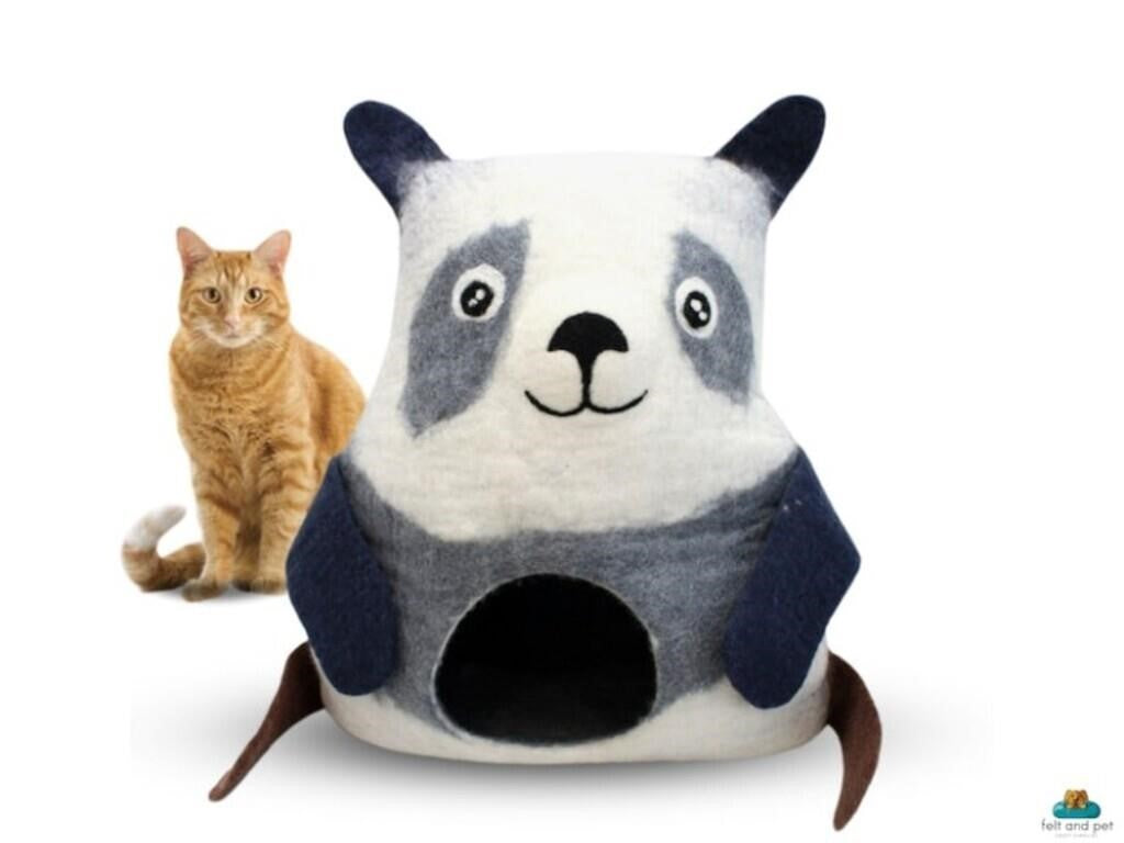 Genuine Felt Cat Bed Cave, Handmade In Nepal With