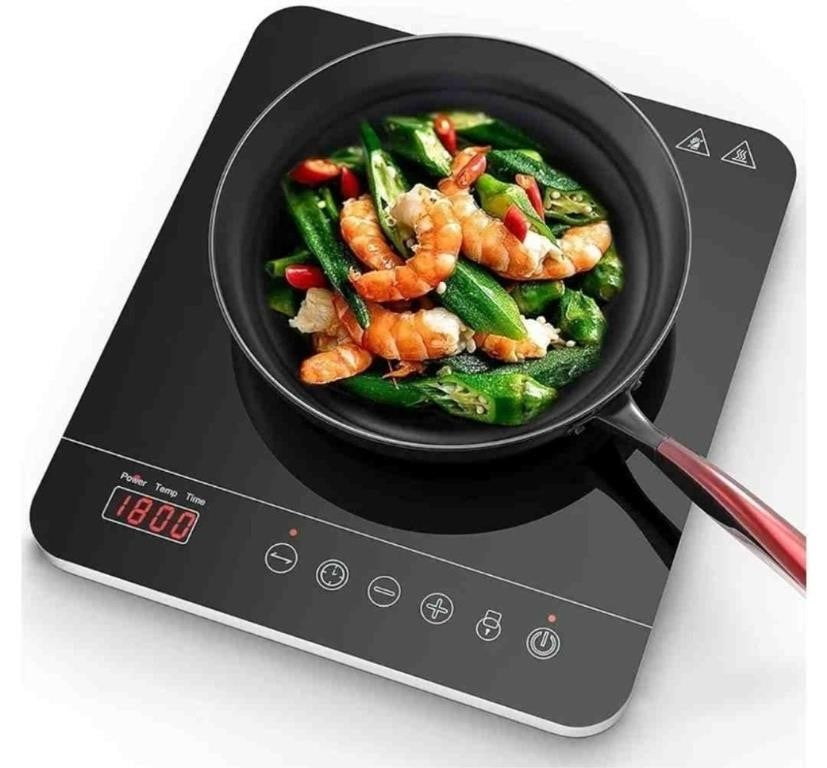 Aobosi Portable Induction Burner Cooktop 1800w Fast Efficient Cooking,Digital Sensor Touch LED Screen