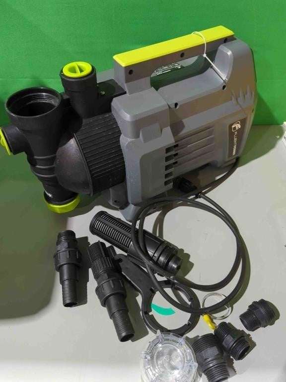 FLUENTPOWER 1.5HP Automatic Garden Booster Pump with Integrated Prefilter, 1300GPH, Lift 150FT, Portable Shallow Well Jet Pump, Water Transfer Draining Pump for Home Garden Lawn Sprinkler Irrigation