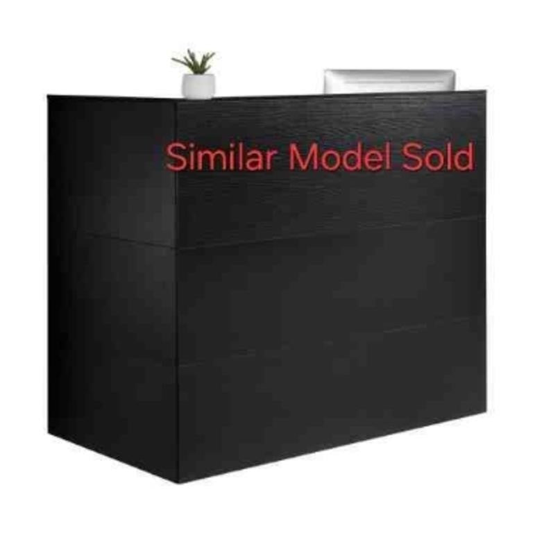 VEVOR Reception Desk, 55Inch L-Shaped Front Counter Table, Black