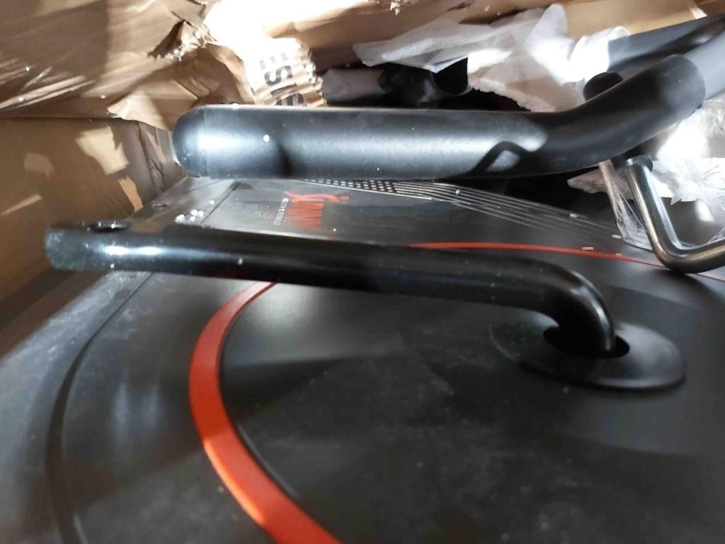 Sunny Health & Fitness Smart Recumbent Bike with Resistance Bands