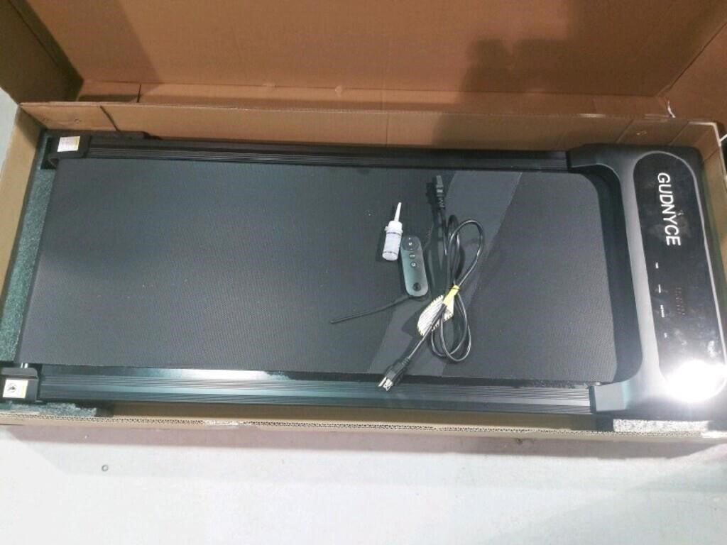 Under Desk Treadmill with LCD Monitor 240lbs Black,