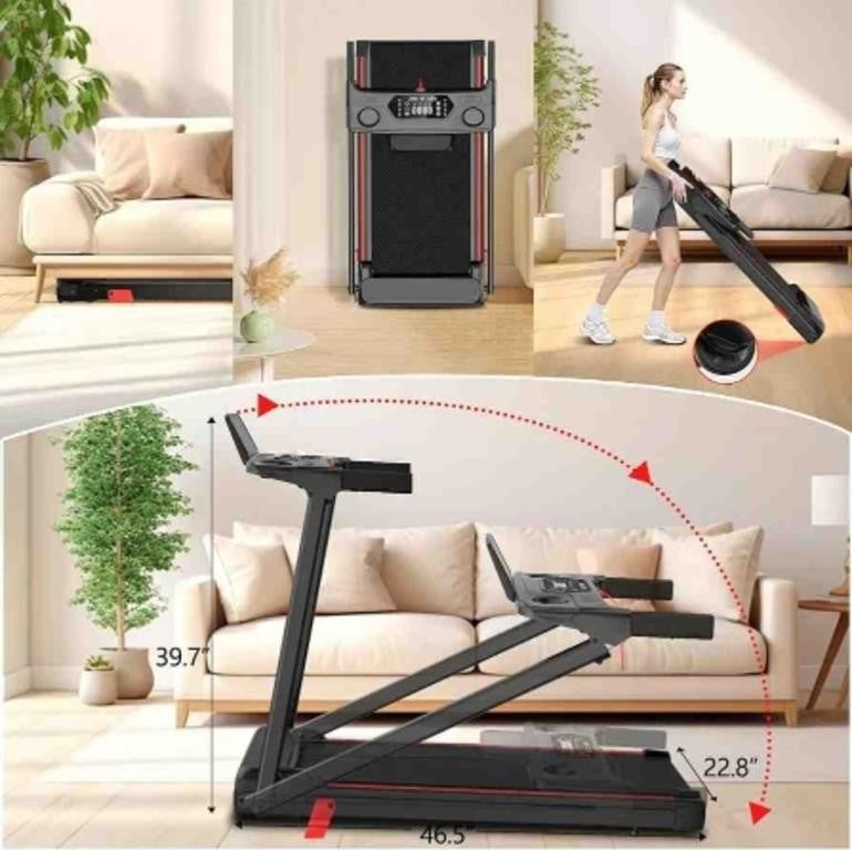 Walking Pad Treadmill with 12% Incline Compact Under-Desk Tread Mills
