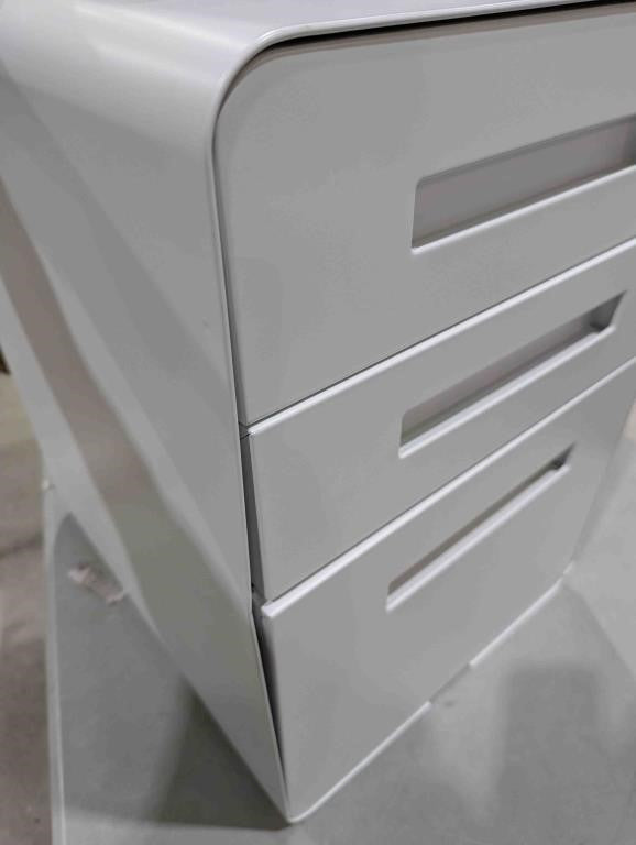 AFAIF 3 Drawer File Cabinet, Fully Assembled Mobile File Cabinets with Lock, 22"*18"*16", WHITE
