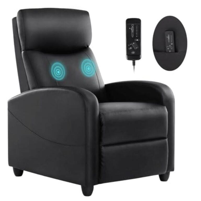 Massage Chair, Adjustable Feature for Adults, Fabric Recliner Sofa, UOCFYK BLACK