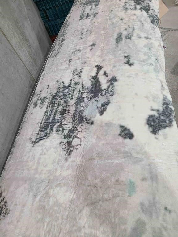 Washable Rug 10x6 Area Rugs for Living Room: Modern Abstract Neutral Soft Carpet for Bedroom Dining Room Under Kitchen Table Home Office Decor - Grey and Green