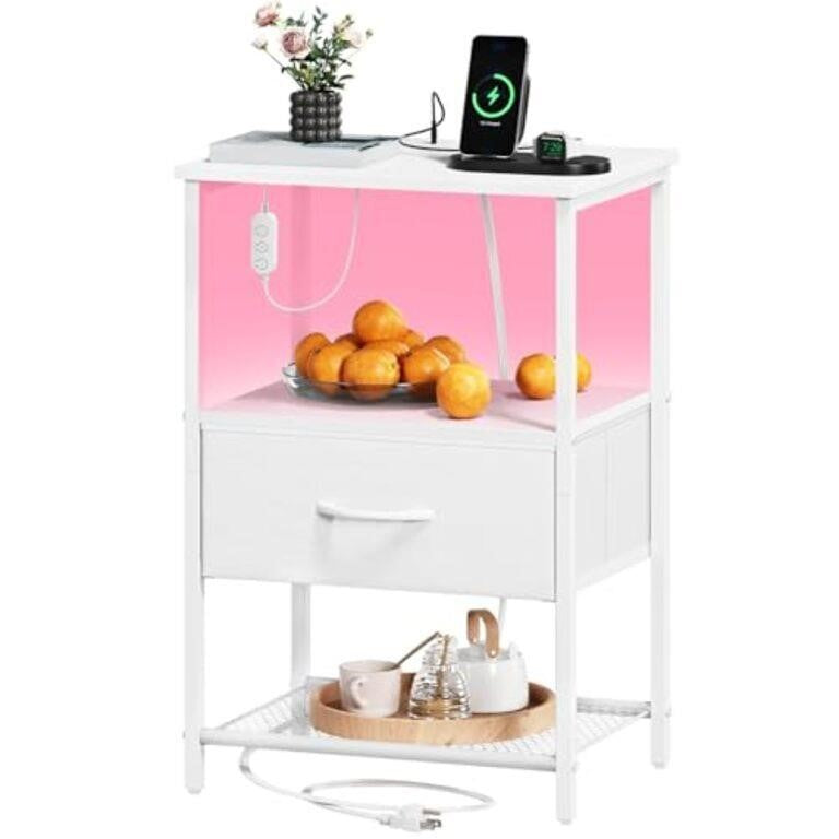 Somdot Nightstands with Charging Station