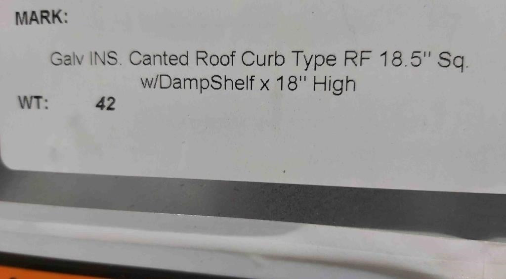 TCF Twin City Fan And Blower BCRD-120D Belt Driven Power Ventilator 115V Single Phase 60Hz, 5.3 FLA And Galvanized Insulated Canted Roof Curb 18.5" X 18.5" X 18" High With Dampshelf