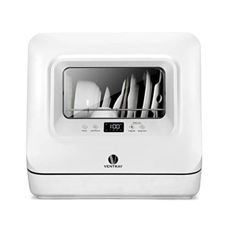 VENTRAY Countertop Portable Dishwasher Mini Compact with 5 Washing Programs LED Digital Display, DW50
