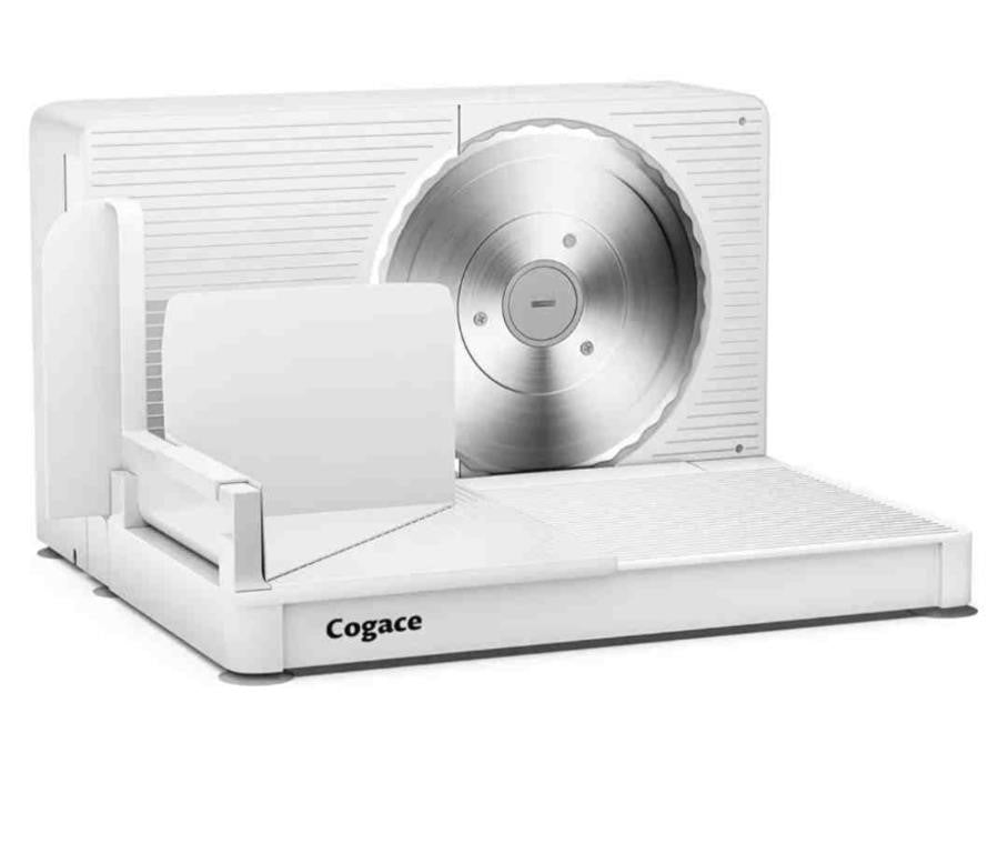 0 Foldable Meat Slicer, Electric Food Slicer with RSG 6.7" Stainless 17.50 17.50 Steel Blade, Child Lock Protection, 0-20mm Adjustable Thickness, Food Slicer Machine for Meat Bread Cheese Fruits and Vegetables -