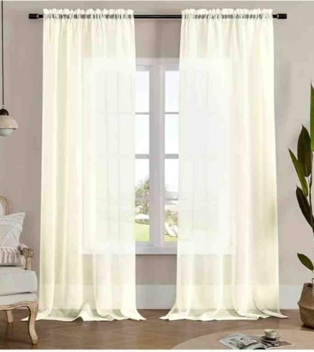 MYSTIC-HOME Sheer Curtains 95 Inches Long