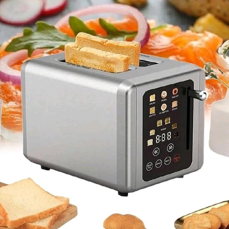 WHALL 2 Slice Touch Screen Toaster Stainless Steel Toaster