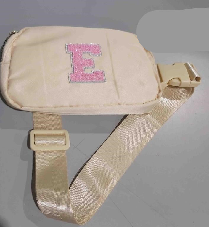 Uygafly Fanny Pack Belt Bag Crossbody Bags with Initials Letter Patch Trendy Stuff for Teens Cute Stuff Birthday Gifts for Teenager Girls | Khaki, Initial E