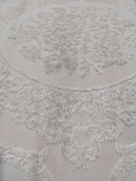 Unique Loom Finsbury T-FBRY1 Ivory Area Rug 5' 3" X 8' 0" Oval