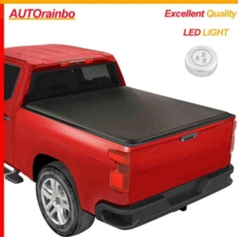 5.8FT Soft Roll-Up Tonneau Cover Truck Bed For 2007-2024 Silverado Sierra 1500