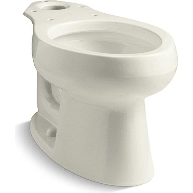 Kohler K-4198-96 Wellworth Elongated Toilet Bowl, Biscuit