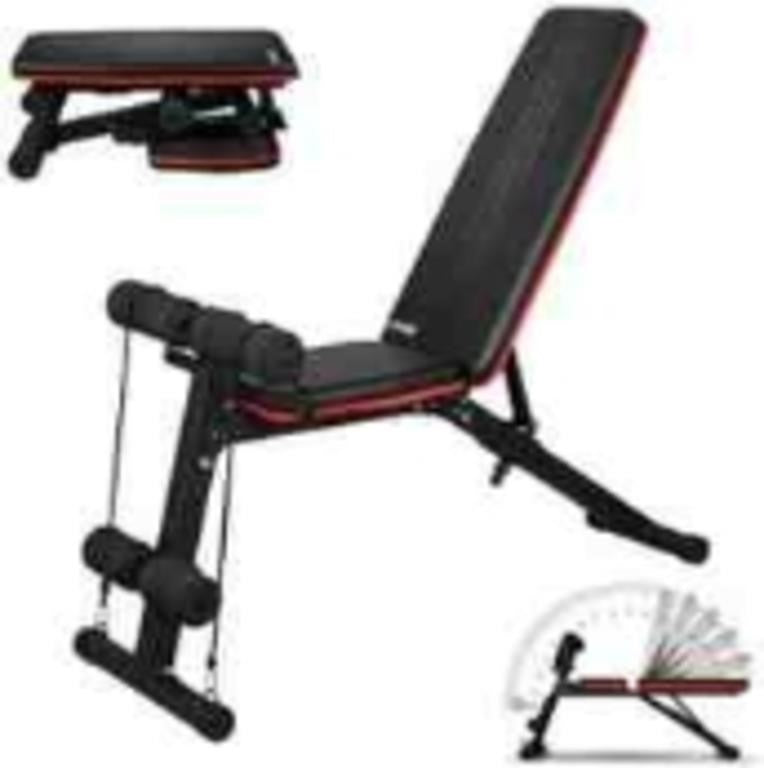 ZCMHAXJ Adjustable Weight Bench, 660LBS Weight