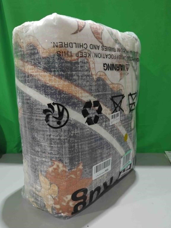 LAISE Large Boho Area Rug 9x12 Machine Washable Area Rugs Living Room Non Slip Eco-Friendly Area Rugs for Bedroom Easy to Clean Stain Resistannt Rug(Brown/Green,9x12ft