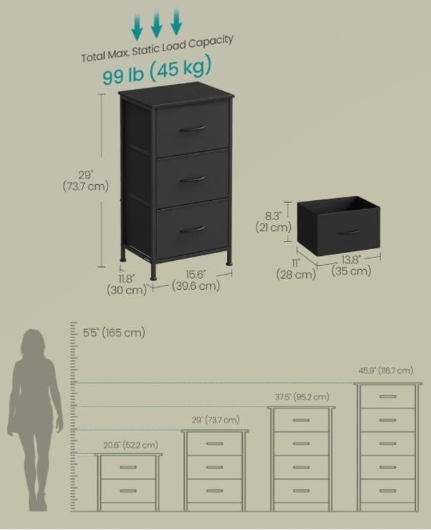 SONGMICS BELLAH Collection - Dresser for Bedroom