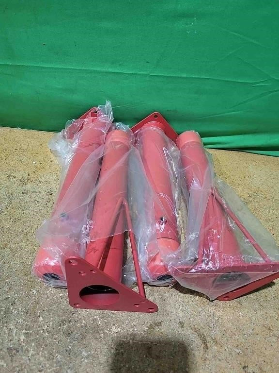 Height Adjustable Red Table Leg Only, 13" To 23"