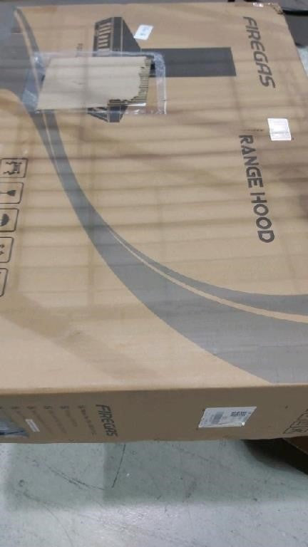 Black Range Hood 30 inch, 450 CFM FIREGAS