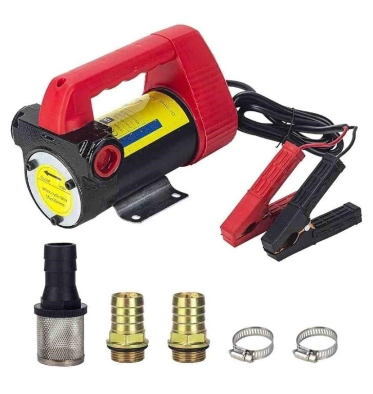 12V 175W Diesel Transfer Pump, Electric Fuel Transfer Pump, Portable Oil Extractor Pump with Overload Protection, Suction Transfer Pump, C0175