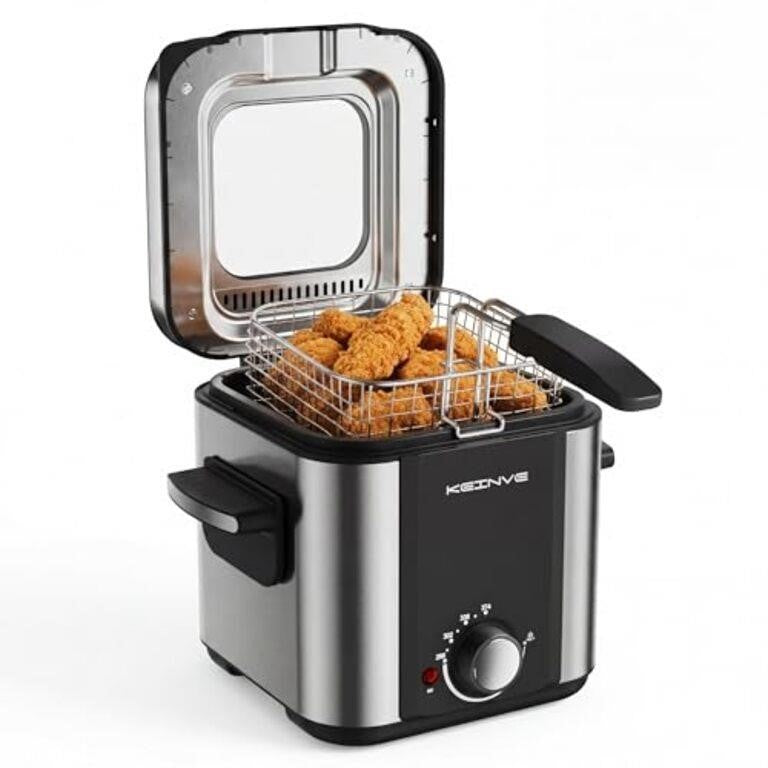 KEINVE Electric Deep Fryer, 1.5 Liters Oil Capacity