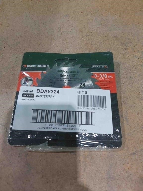 Black and Decker BDA8324 Matrix 3-3/8" x 24 Carbide Teeth Saw Blade